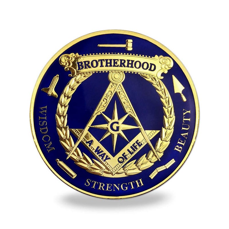 deDecoml Masonic Brotherhood Metal Car Emblem Mason Accessories - Image 1
